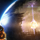 Hipotético aspecto de una esfera de Dyson, una megaestructura alienígena teórica.